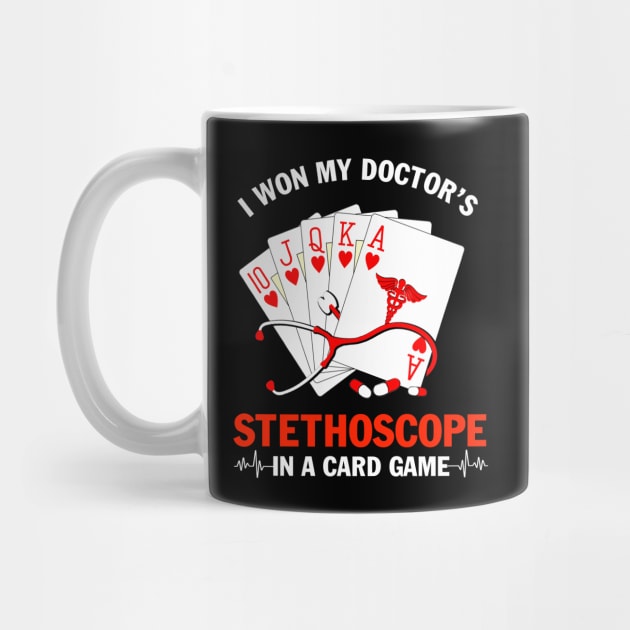 I Won My Doctor's Stethoscope Card Game Nurses Playing Cards by neonatalnurse